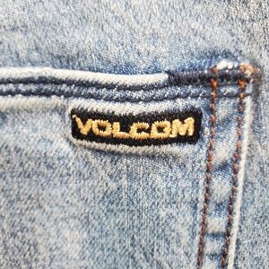 Volcom Mens Vorta Slim Straight Fit Light Blue Denim Jeans SIZE 34×31